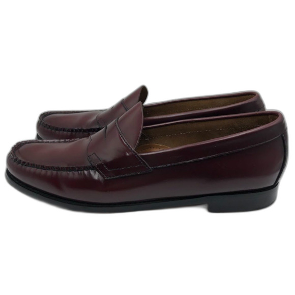 Weejuns GH Bass & Co Men's Burgundy Leather Slip On Penny Loafers 12D Preppy - Picture 1 of 12